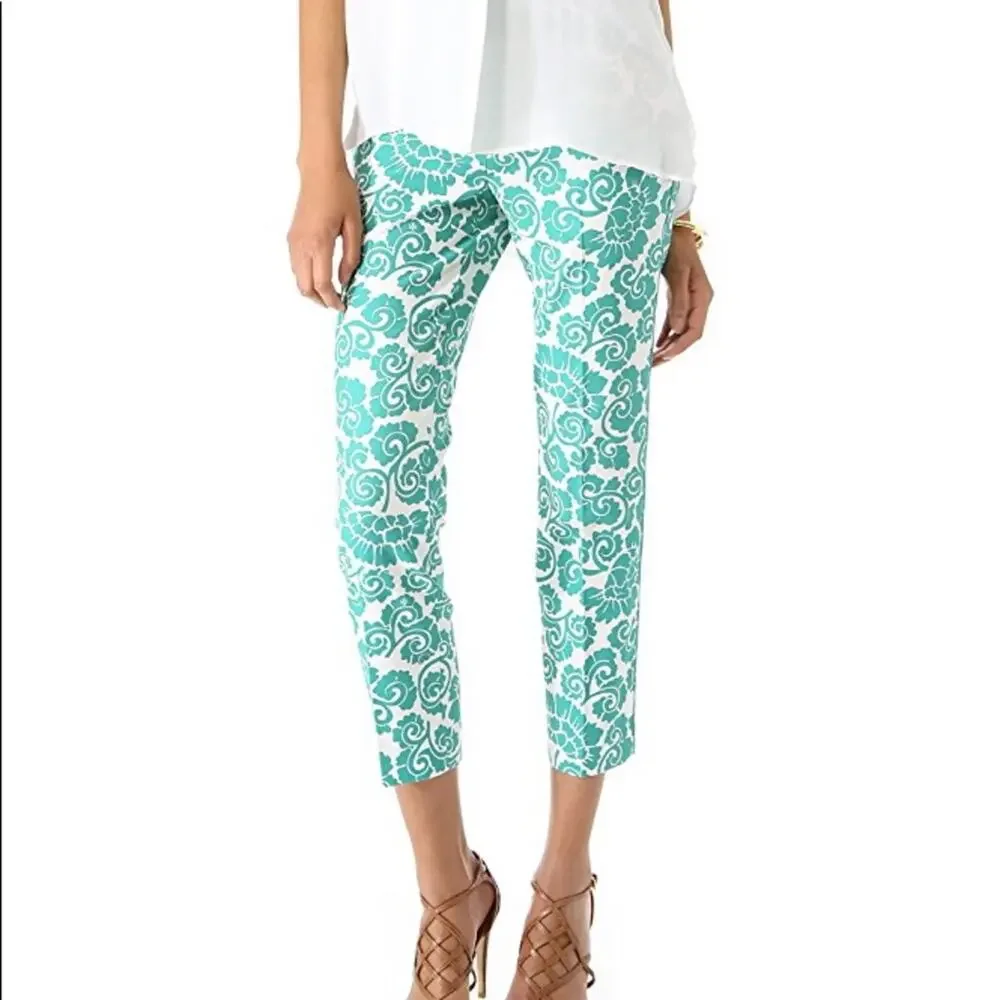 NWOT Tory Burch Walton Printed Pants Size 2